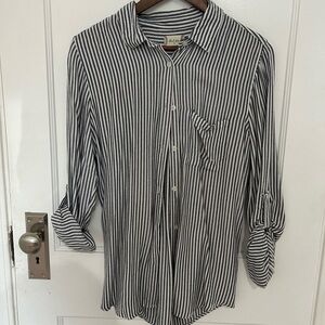 Altar'd State Monochrome Striped Shirt